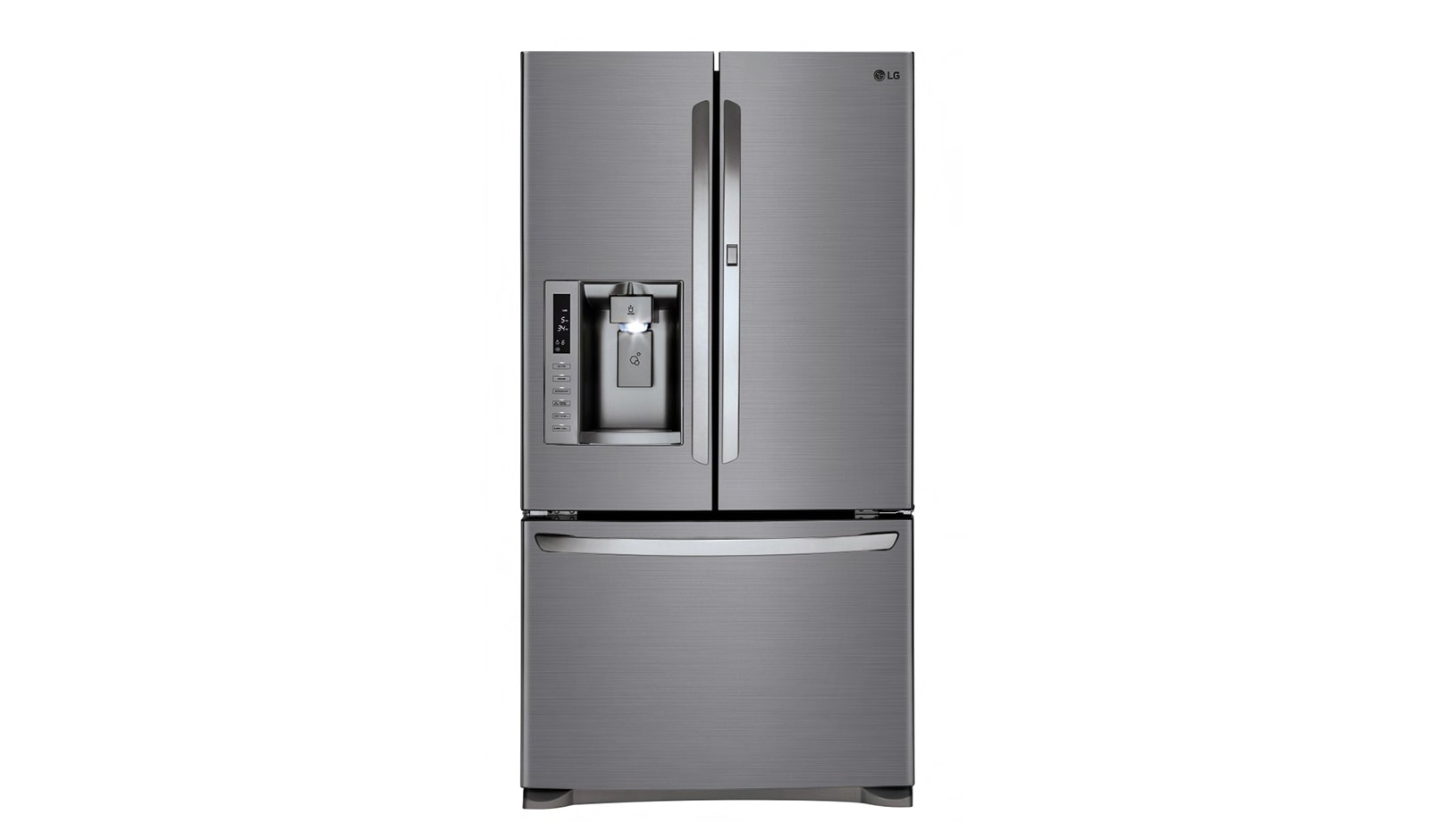 Front view of 613L Door-In-Door® French Door Fridge With Ice & Water Dispenser GF-D613PL
